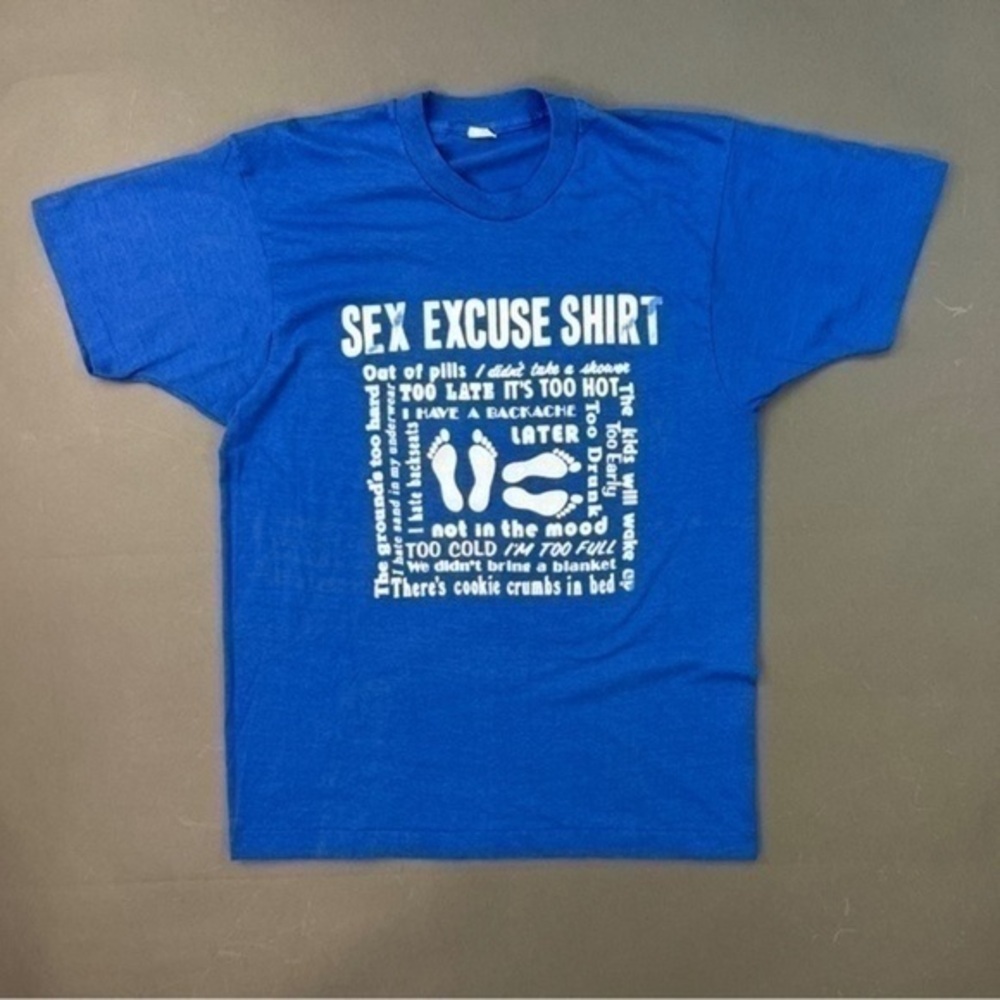 SEX EXCUSE 90s VTG Single Stitch Graphic Tee Shirt